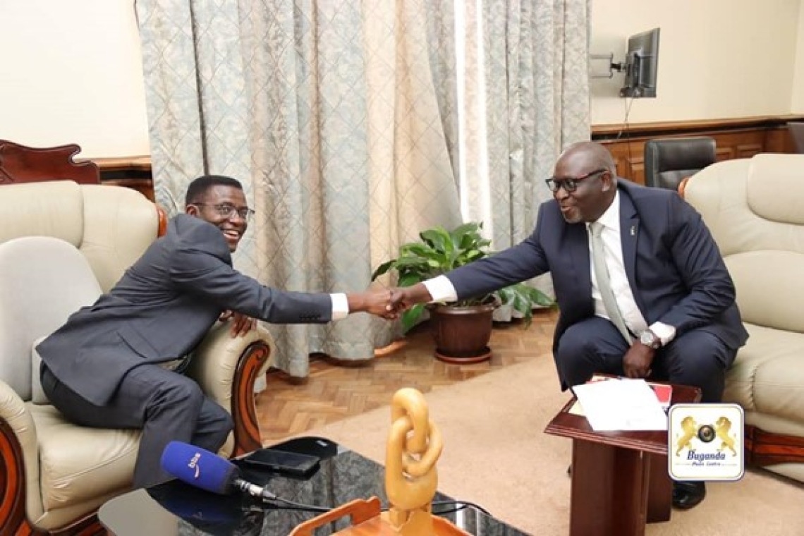 The Katikkiro expressed his gratitude to his second deputy during a press conference Image